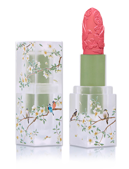 Sunset Coral Birds & Flowers Luxury Organic Lipstick