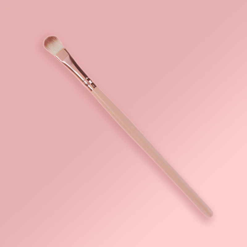 Vegan Small Eye Shadow Brush in Beige & Rose Gold