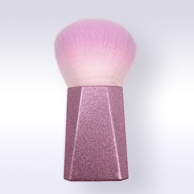 Extra Large Pink Shimmer Square Kabuki Brush