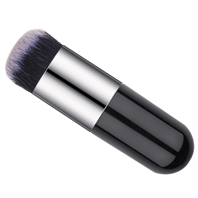 Large Kabuki Brush in Black & Silver